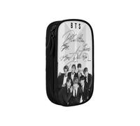 i595 BTS Pencil Case Love Yourself Large Capacity Pen Case Double Zippers World Tour Jimin Suga V Jungkook RM Pen Bag Office Stationery Bag Cosmetic B