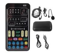 I9 Cambiador de Voz Set Multifunción Grabación Portátil Mini Tarjeta de Sonido con 8 Modos de Voz 8 Efectos de Sonido para Grabación de Ancla de Juego Computadora PC Batería de