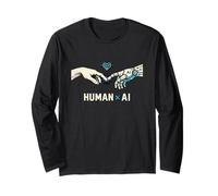 IA Futuro Tech Minimal Humano Geek Style Diseño Manga Larga
