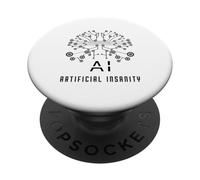 IA = Locura Artificial - Humor para Frikis de la tecnología PopSockets PopGrip Adhesivo