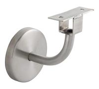 IAM DESIGN Soporte redondo para pasamanos con guía de cable integrada de 8 mm para iluminación LED, acero inoxidable