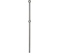 IAM DESIGN Varilla decorativa de 1200 mm, diámetro de 25 mm para soldar, barra de hierro con 2 agujeros para pasamanos, barandilla de escaleras, hierro forjado redondo