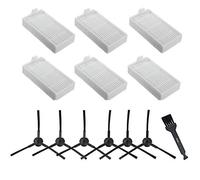 iAmoy Kit de recambio Compatible ILIFE ZACO V3s V5 V5s V5s pro V5x aspiradoras robóticas. Filtro, cepillo lateral y accesorios.KIT recambio nuevo(6 x Filtros + 6 x cepillos lateralesa)