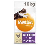 IAMS Alimento seco para Gatitos Junior de 1-12 Meses con Pollo Fresco, 10 kg