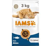 IAMS Alimento seco para gatos con atún, comida seca para gatos adultos de más de 1 año, 3 kg