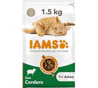 IAMS Alimento seco para gatos con cordero, comida seca para gatos adultos de más de 1 año, 1,5 kg