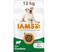 IAMS Alimento seco para perros de razas grandes con cordero, comida seca para perros adultos de más de 1 año, 12 kg