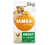 IAMS Alimento seco para perros de razas grandes con pollo fresco, comida seca para perros adultos de más de 1 año, 5 kg