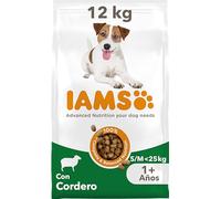 IAMS Alimento seco para perros de razas pequeñas y medianas con cordero, comida seca para perros adultos de más de 1 año, 12 kg
