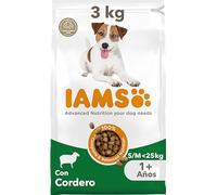 IAMS Alimento seco para perros de razas pequeñas y medianas con cordero, comida seca para perros adultos de más de 1 año, 3 kg