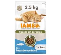 IAMS Alimento Sin Cereales para Gatos Adultos, Pescado de mar, 2,5kg