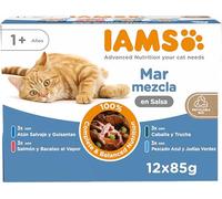 IAMS Delights Adult Cat Sea Collection en Gravy Comida para Gatos, 12 x 85g