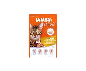 Iams Delights Adult With Savoury Chicken & Turkey In Gravy Comida para Gatos - 85 gr