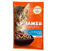 Iams Delights Adult With Wild Red Tuna & Peas In Gravy Comida para Gatos - 85 gr