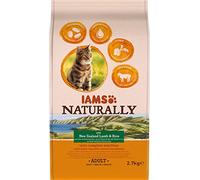 IAMS Naturally Alimento Seco para Gatos Adultos, Cordero y Arroz, 2,7kg | Con ingredientes naturales | Para un peso saludable | Apoya músculos fuertes y la salud cardíaca