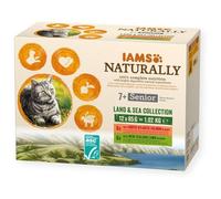 IAMS Naturally Colección Tierra y Mar para Gatos Senior 12x85g