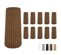IAMZAY 48 Protectores de Patas de Silla Marrones Suelos de Madera Dura, no se Caen fácilmente, Muy fáciles de Poner, se adaptan a Todas Las Formas de piernas, Fundas elásticas