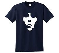 Ian Brown Face Camiseta The Stone Roses Music Rock Band Guitar para hombre Azul marino - Impresión blanca M