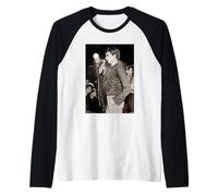 Ian Curtis Joy Division Live Bowdon Vale por Martin O'Neill Camiseta Manga Raglan