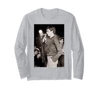 Ian Curtis Joy Division Live Bowdon Vale por Martin O'Neill Manga Larga