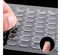 IANFAN Puntos adhesivos de doble cara 13 x 8 mm, 320 almohadillas adhesivas transparentes de doble cara, no redondas, puntos adhesivos extraíbles para decoración del hogar, oficina, festival