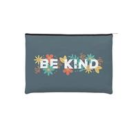 iapodiad Pequeña bolsa de maquillaje abstracta mandala bolsa de cosméticos para mujer, bolsa portátil de viaje, bolsa de aseo de viaje, bolsa organizadora con cremallera, Be Kind, Talla única