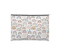 iapodiad Pequeña bolsa de maquillaje abstracta mandala bolsa de cosméticos para mujer, bolsa portátil de viaje, bolsa de aseo de viaje, bolsa organizadora con cremallera, Arcoíris Bohemio, Talla única