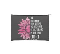 iapodiad Pequeña bolsa de maquillaje abstracta mandala bolsa de cosméticos para mujer, bolsa portátil de viaje, bolsa de aseo de viaje, bolsa organizadora con cremallera, Breast Cancer Awareness,
