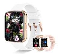 Iaret Reloj Inteligente Mujer, 1,85'' Smartwatch con Llamadas, 3 Correas, Pulsera Actividad Reloj Deportivo 100 Modos, Función Femenina, Podómetro Pulsómetro Monitor de Sueño, Android iOS Regalo