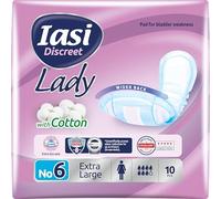 IASI Discreet LADY - Compresas de Pérdida Urinaria Femeninas Ligeras y Moderadas, Talla Extra Large, 10 Unidades