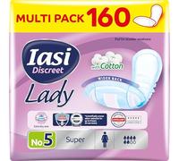 IASI Discreet LADY - Compresas de Pérdida Urinaria Femeninas Ligeras y Moderadas, Talla Super, 160 Unidades