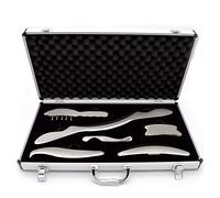 IASTM Graston Tools Acero Inoxidable, Gua Sha Guasha Herramienta de Masaje de Raspado para Herramientas de Movilización de Tejidos Blandos, 6piezas de Herramientas con una Maleta