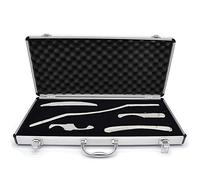 IASTM Graston Tools Acero Inoxidable, Gua Sha Guasha Herramienta de Masaje de Raspado para Herramientas de Movilización de Tejidos Blandos, 5piezas de Herramientas con una Maleta