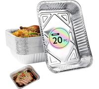 IATAHI Bandejas de Goteo,20pcs Bandeja de Aluminio para Barbacoa,Bandeja de Aluminio,Bandeja de Goteo para Barbacoa,Desechable de Papel de Aluminio,Bandeja de Goteo Desechable