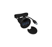 Raidsonic Icy Box Concentrador USB IB-HUB1403 – 4 puertos USB 3.0 5 Gbit/s, alimentación USB y LED