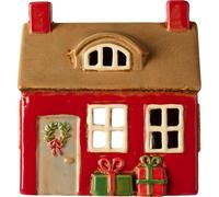 IB Laursen Casa de la Luz Stillenat Rojo Con Corona para Puerta Y Regalos 14CM