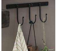 IB Laursen - Perchero con 3 Ganchos para Colgar, Colgador Pared, Hierro Negro, Estilo Vintage, Rústico, Nórdico, Escandinavo, Color Negro