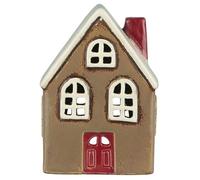 IB Laursen Portavelas Decoracion Casa de velas marrón con puerta roja