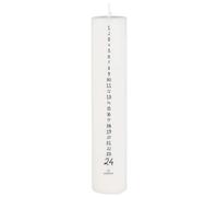 Ib Laursen Vela de Navidad 1-24 Adviento, Detalles Navideños, blanco con números gris oscuro 25 cm Stillenat