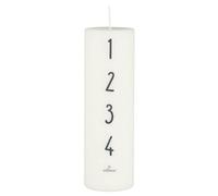 Ib Laursen Velas de Adviento 1-4, Vela Navideña, Color Blanco con Números de Color Antracita, 20 cm