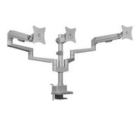 IB-MS525-T 76,2 cm (30") Escritorio Gris, Plata, Soporte de monitor gris, Pinza/Atornillado, 21 kg, 76,2 cm (30"), 100 x 100 mm, Ajustes de altura, Gris, Plata