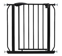 ib style® Berrin ! Ganador del Precio Barrera de Escalera 67-175cm | Protección de Puerta | Sin taladrar | Tope 90° | Autocierre | Negro | 140-150 cm