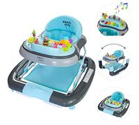 ib style® LITTLE WORLD 3 in 1 Babywalker | Andador para bébé | Columpio para bébé| Centro de actividades | Con función de juego | Luz y melodía | EN1273:2020 | Turquesa-Gris