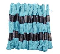 IBA Indianbeautifulart 25 PC Paquete Azul madejas de Coser Hilo de Algodon Bordado de la Puntada de Tejer Hilo Dental