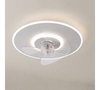 IBalody Nordic Simple Ventilador de Techo Luz 6 velocidades Mute Ventilador de Techo con luz 25W LED Regulable Ventilador Iluminación Interior pequeña luz de Ventilador para Sala de Estar Dormitorio