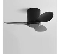 IBalody Ventilador de techo empotrable sin luz Ventilador de techo pequeño moderno con mando a distancia 6 velocidades Ventilador de techo sin luces para restaurante Dormitorio Patio (25 pulgadas)