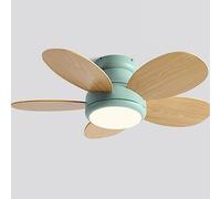 IBalody Ventilador de Techo LED de Colores, luz remota de 6 velocidades, Ventilador de luz para habitación de niños, Ventilador de Techo silencioso con luz para Comedor de jardín de Infantes