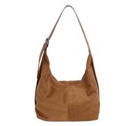 IBALUILU Bolso de mano de ante sintético para mujer, bolso de la compra para mujer con cremalleras, elegante bolso de hombro para mujer, bolso de hombro holgado para compras, trabajo, escuela, marrón