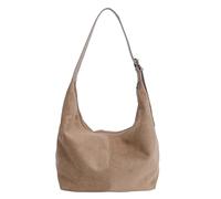 IBALULU Bolso Tote de Ante Sintético, Bolsos de Hombro Hobo para Mujeres Bolso de Mano Holgado con Cremallera, Bolso de Cubo Vintage - Bolso Cruzado Holgado de Otoño para Escuela, Trabajo, Compras