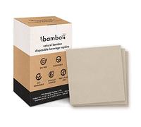 Ibambo Paquete de 1000 servilletas de cóctel de bambú (4 cajas de 250), servilletas de cóctel ecológicas de 2 capas, servilletas de bar para el hogar, fiestas, servilletas plegadas de 4.5 x 4.5